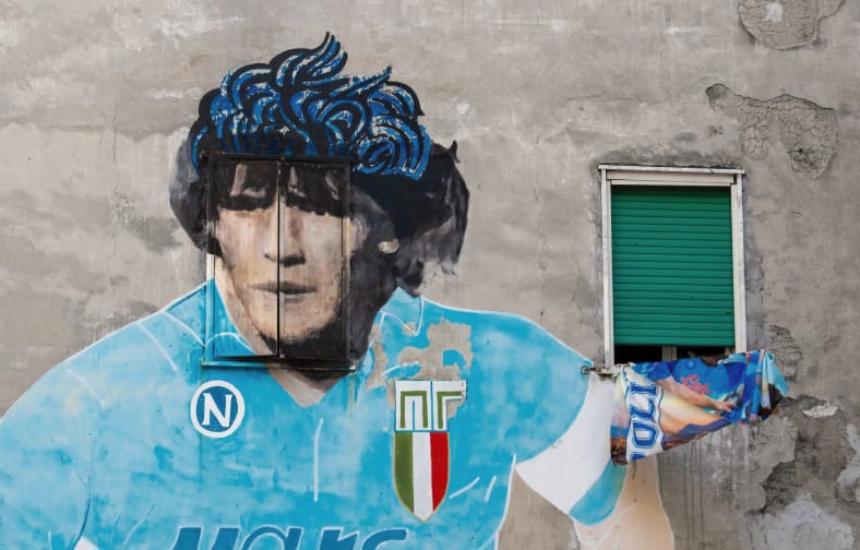 Murale di Diego Armando Maradona a Napoli
